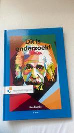 Ben Baarda - Dit is onderzoek!, Boeken, Ben Baarda, Ophalen of Verzenden, Zo goed als nieuw