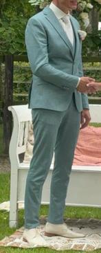 Stijlvol trouwkostuum lichtgroen maat 48, Overige kleuren, Ophalen of Verzenden, Zo goed als nieuw, Trouwpak