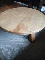 Eiken salontafel 100x100x43, Ophalen, Gebruikt, 100 tot 150 cm, 50 tot 100 cm