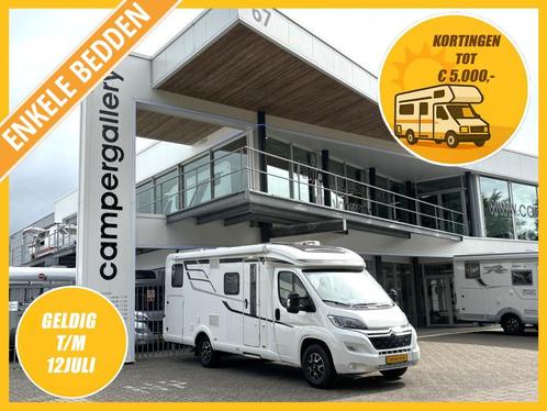Hymer Exsis 580 Pure T ENKELE BEDDEN EURO 6 XXL GARAGE, Caravans en Kamperen, Campers, Bedrijf, Half-integraal, tot en met 4, Hymer
