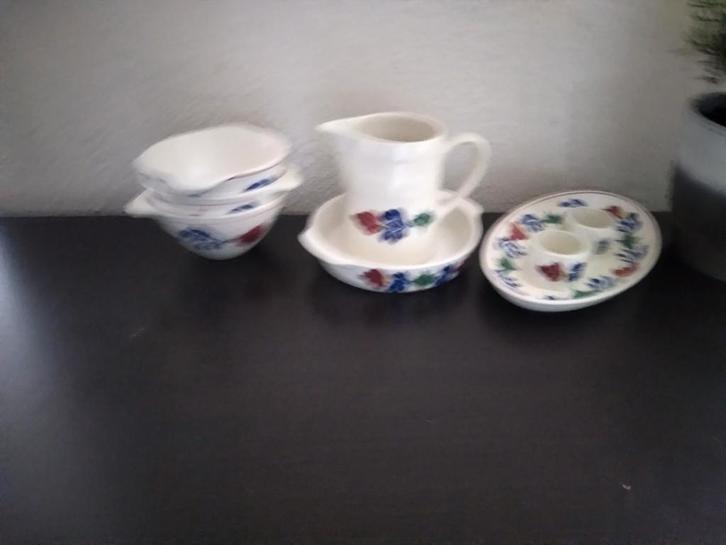 Setje Boerenbont serviesgoed, Antiek en Kunst, Antiek | Servies compleet, Ophalen of Verzenden