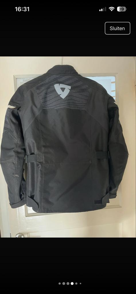 REV'IT! Duke H2O Motorjas Maat S - Rijlessen/Touren, Motoren, Kleding | Motorkleding, Jas | textiel, Heren, Tweedehands, Ophalen of Verzenden