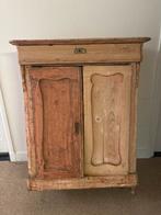 Oude grenen kast met lade - opknappertje, Antiek en Kunst, Ophalen