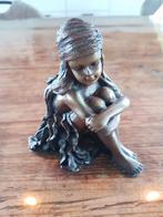 Bronzen Beeld - Meisje in Gedachten, Ophalen of Verzenden