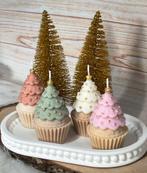 Cupcake Kerstboom Kaarsen Set, Overige materialen, Wit, Nieuw, Ophalen of Verzenden
