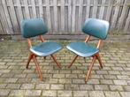 Vintage Louis van Teeffelen scissor chair(s), Hout, Twee, Gebruikt, Vintage