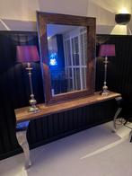 Sleeperwood set; wand sidetable met spiegel ( Richmond), Huis en Inrichting, Tafels | Sidetables, Ophalen, Zo goed als nieuw, 25 tot 50 cm