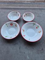 Vintage Emaille Sla Kommen Set, Ophalen of Verzenden