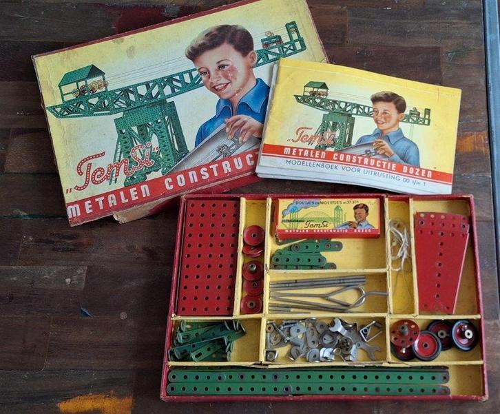TEMSI – Vintage * metalen constructiedoos 1, Antiek en Kunst, Antiek | Speelgoed, Ophalen of Verzenden