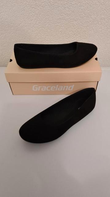 Graceland nieuwe zwarte ballerina's maat 39 beschikbaar voor biedingen