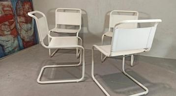 Set van 4 vintage Mart Stam design buisframe stoelen beschikbaar voor biedingen