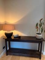 MOET WEG: donker bruine houten side table 170x45x87, Huis en Inrichting, Tafels | Sidetables, Ophalen, Gebruikt, 150 tot 200 cm