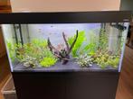 Aquael Aquarium Optiset zwart 200L + toebehoren, Dieren en Toebehoren, Vissen | Aquaria en Toebehoren, Ophalen, Gebruikt, Leeg aquarium
