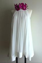Fantastische witte trouwjurk / feestjurk in plisé organza, Ophalen of Verzenden, Zo goed als nieuw, Wit, Trouwjurk