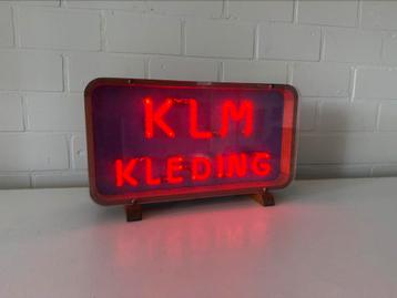 Oude antieke neon reclame lamp KLM EHCO haaksbergen lichtbak beschikbaar voor biedingen