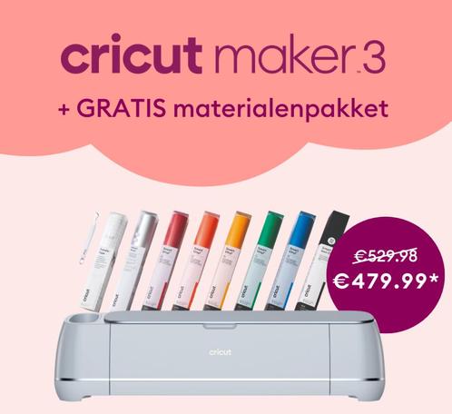 Cricut Maker 3 Tijdelijk met gratis Smart Materialenpakket, Hobby en Vrije tijd, Knutselen, Nieuw, Gereedschap of Toebehoren, Ophalen of Verzenden