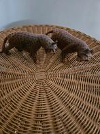 Houten Panter Beelden Set, Antiek en Kunst, Ophalen