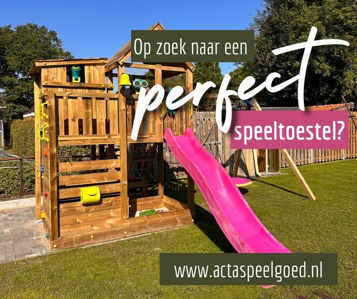 Houten Speeltoestel Speelhuis Glijbaan | Montage Mogelijk!, Kinderen en Baby's, Speelgoed | Buiten | Speeltoestellen, Nieuw, Glijbaan