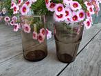 Smoke kleurige vintage longdrink en water/sap glazen, Ophalen