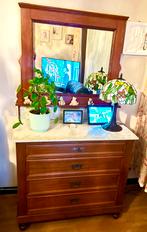 Antieke commode met spiegel, Antiek en Kunst, Antiek | Meubels | Kasten, Ophalen