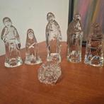 Vintage Glazen Kerststal Set, Ophalen of Verzenden