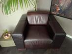 Leren fauteil, Huis en Inrichting, Fauteuils, Ophalen, Gebruikt, Leer, 75 tot 100 cm