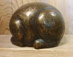 SLAPENDE KAT / POES / BRONZEN URN / brons/ dierenurn asurn, Huis en tuin decoratie Marie, Nieuw, Info@huisentuindecoratiemarie.nl