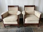 MOETEN NU WEG Giorgetti fauteuils T.E.A.B!!!, Huis en Inrichting, Fauteuils, Ophalen, Hout, Gebruikt, Minder dan 75 cm