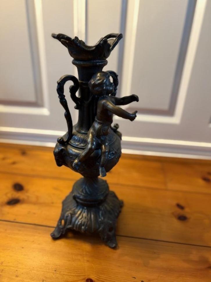 Bronzen kandelaar, Antiek en Kunst, Antiek | Kandelaars, Koper of Brons, Ophalen