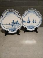 2 stuks zeer fraaie Delfts blauwe plaquete Borden., Ophalen of Verzenden, Zo goed als nieuw, Bord