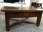 Antieke salontafel, 81x101x 49, hout gepend Oostenrijk 1880, Antiek en Kunst, Ophalen