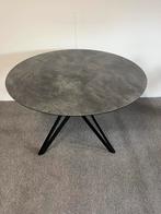 Ronde eettafel HPL leisteen 120/130/140cm, Huis en Inrichting, Tafels | Eettafels, Rond, Ophalen of Verzenden, Zo goed als nieuw