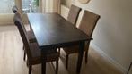 GRATIS: vintage eethoek, tafel en 4 Lloyd Loom stoelen, Ophalen, 50 tot 100 cm, Zo goed als nieuw, 150 tot 200 cm