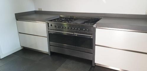 Keuken (ook in delen te koop), Huis en Inrichting, Keuken | Complete keukens, Gebruikt, Hoekkeuken, Wit, Graniet of Steen, Greeploos