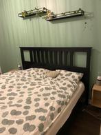 Hemnes bedframe zwart 180x200, Huis en Inrichting, Ophalen, Zo goed als nieuw, Tweepersoons