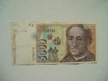 1239. Spanje, 5.000 pesetas 1992 Cristóbal Colón. beschikbaar voor biedingen