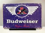 Budweiser metalen reclamebord / wandbord (Old Look), Ophalen of Verzenden, Nieuw, Reclamebord, Plaat of Schild, Overige merken