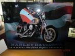 2 metalen borden van Harley motoren, Ophalen of Verzenden, Gebruikt, Reclamebord