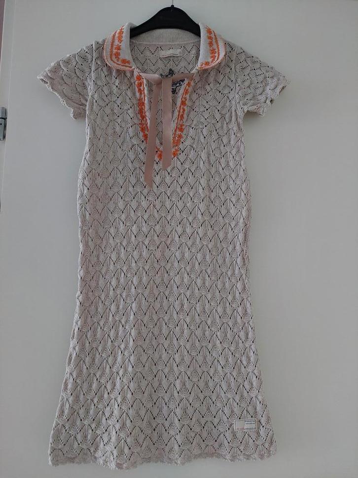 Odd molly - gebreid jurkje - maat 36/38, Kleding | Dames, Jurken, Gedragen, Maat 36 (S), Beige, Boven de knie, Ophalen of Verzenden