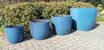 Zeer grote geglazuurde fil potten in twee kleuren nieuw., Ophalen, Rond, Nieuw, Tuin