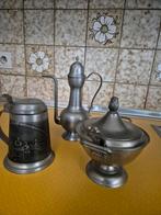 Set van 3 antieke tinnen objecten, Antiek en Kunst, Ophalen of Verzenden
