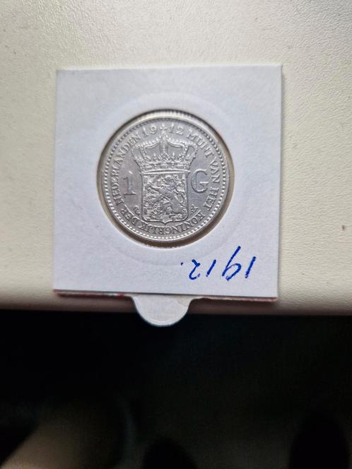 Nederland gulden 1912 zeer fraai ; gulden, Postzegels en Munten, Munten | Nederland, Losse munt, 1 gulden, Koningin Wilhelmina