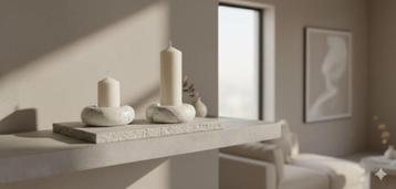 2255 kerst kandelaar marmerlook 2 stuks  beschikbaar voor biedingen