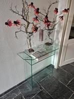 Sidetable, Ophalen, 100 tot 150 cm, Glas, Zo goed als nieuw