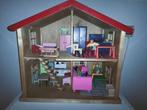 Stevig houten poppenhuis incl meubels en poppetjes, Kinderen en Baby's, Speelgoed | Poppenhuizen, Nieuw, Poppenhuis, Ophalen