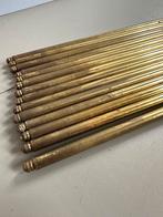 14 vintage messing ronde traproeden, 69,5x0,9cm, Ophalen of Verzenden, Gebruikt, Trap, Minder dan 2 meter