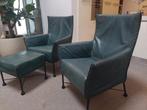 Montis Charly Fauteuils + Voetenbank, Huis en Inrichting, Fauteuils, Ophalen, Gebruikt, 50 tot 75 cm, Leer