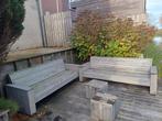 Steigerhouten bankjes, Tuin en Terras, Tuinbanken, Ophalen, Gebruikt, Hout