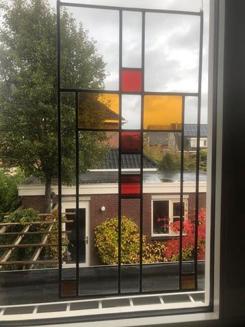 Glas in Lood Raamdecoratie - 40x80cm beschikbaar voor biedingen