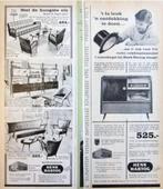 6 vintage advertenties reclames Henk Hartog meubels 1960, Gebruikt, Ophalen